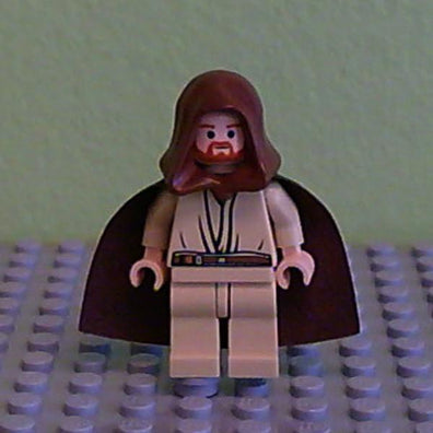 LEGO Minifigure -- Qui-Gon Jinn (Light Flesh)-Star Wars / Star Wars Episode 1 -- SW0172 -- Creative Brick Builders